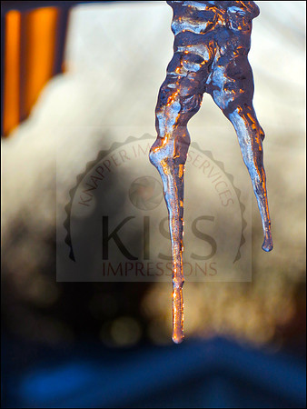 Human-looking icicle