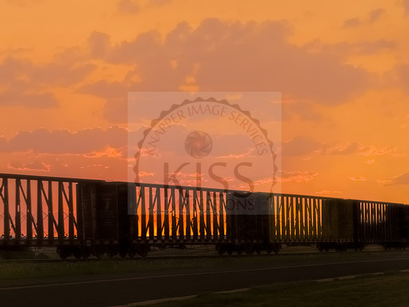 Wild west train silhouette.