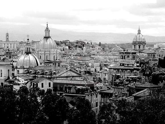 Rooftops of Rome - IMG_1346761324BW