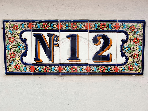 European house number.